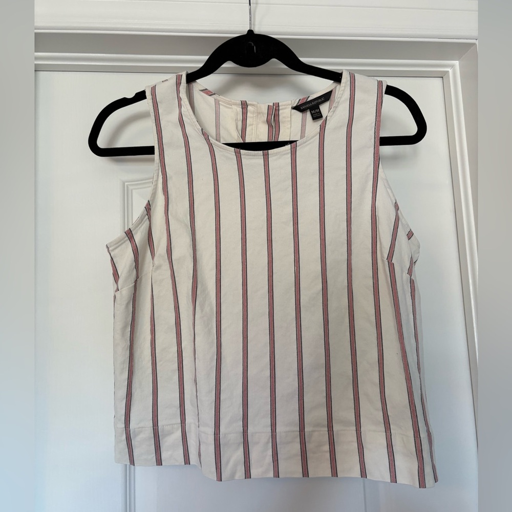 Banana Republic Sleeveless Linen Cotton Blouse